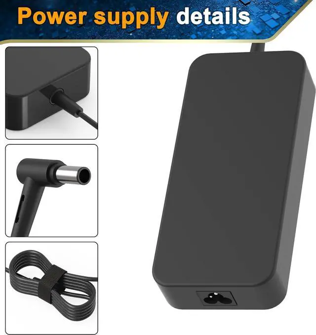 Alt view image 4 of 7 - 180W Zephyrus Charger AC Adapter for  Rog Zephyrus ADP-180TB H G14 G15 GA401I GA502 GA502D GA502DU GA502IU GA401 GA401II GA401IV TUF505DT TUF505DU TUF705DU 20V 9A Laptop Power Supply Cord