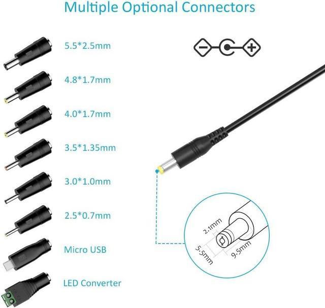 Belker 24W Universal AC/DC Adapter Multi-Voltage Regulated