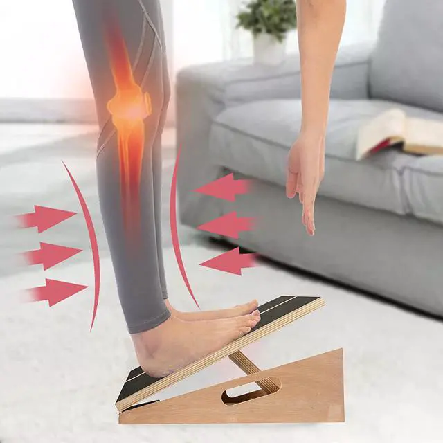 Alt view image 2 of 7 - Wood Slant Board Exercise Adjustable Incline Calf Stretch Stretcher Wedge Footrest for Squats Achilles Plantar Fasciitis