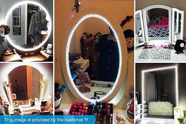 Alt view image 7 of 7 - Led Vanity Mirror Lights Kit,ViLSOM 13ft/4M 240 LEDs Make-up Vanity Mirror Light for Vanity Makeup Table Set with Dimmer and Power Supply,Mirror not Included.