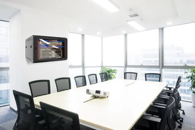 Alt view image 7 of 7 - Server Rack – 6U - Wall Mount Rack - Locking Cabinet for Network - Electronics - Security - Audio - Video - AV Equipment - Data Rack - Legs / Power Strip / Shelf / Fan - 24-Inch Deep