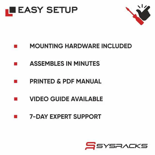 Alt view image 6 of 7 - Sysracks 18U Wall Mount Server Rack Cabinet, 18-Inch Deep, for 19-Inch Equipment, PDU and Fan