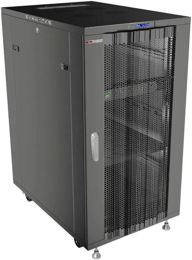 Main image of Sysracks 27U Floor Standing Server Rack Cabinet, 39-Inch Deep, for 19-Inch EIA-310 Equipment, Mesh Doors, Fans and PDU