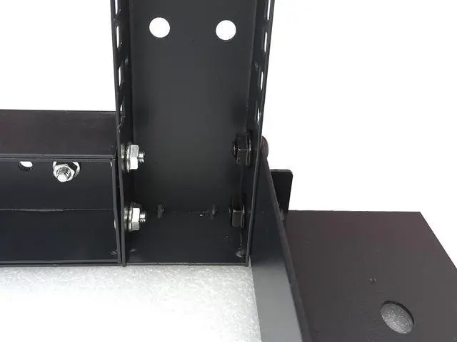 Alt view image 5 of 7 - Sysracks 18U 4-Post Open Frame Server Rack, Adjustable 24-Inch to 37-Inch Depth, for 19-Inch Equipment, Square Holes and Casters