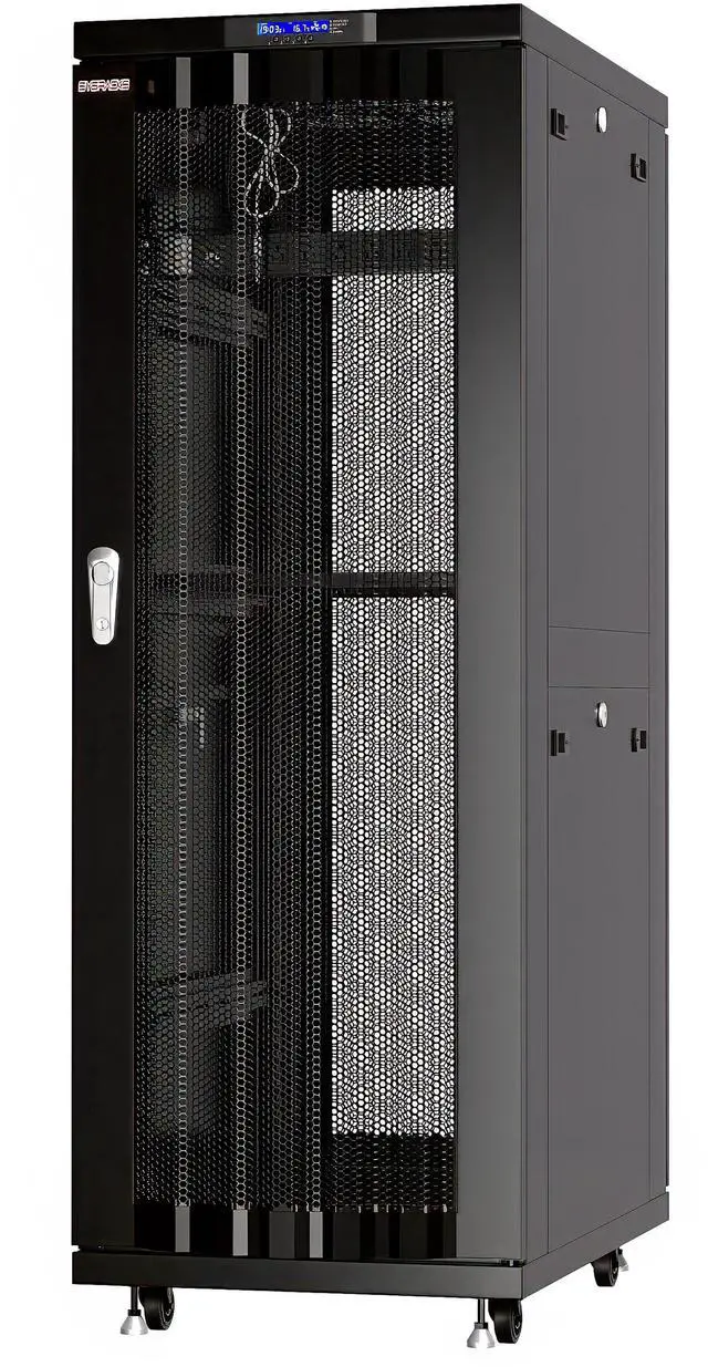 Main image of Sysracks 32U Floor Standing Server Rack Cabinet, 32-Inch Deep, for 19-Inch EIA-310 Equipment, Mesh Doors, Fans and PDU