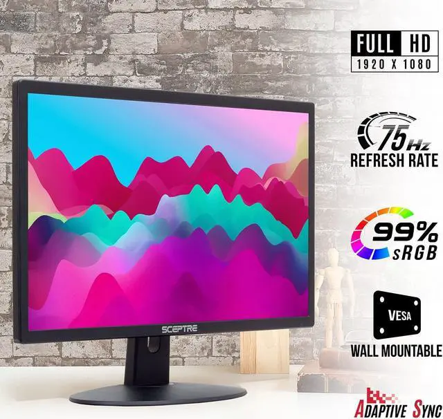 Alt view image 8 of 11 - SCEPTRE E229W-19203RT 22" (1600x900) 75Hz 1ms IPS Monitor, Black