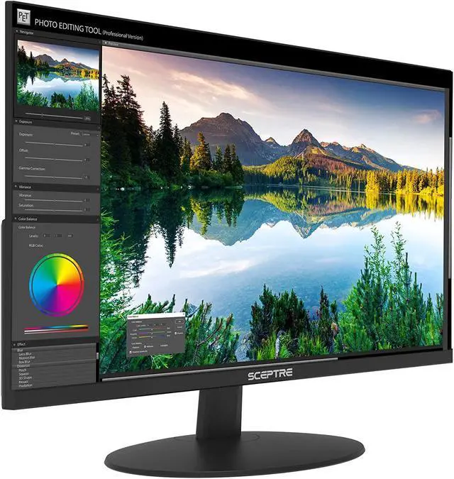 Alt view image 9 of 12 - sceptre ips 27-inch business computer monitor 1080p 75hz with hdmi vga build-in speakers, machine black 2020 (e275w-fpt)