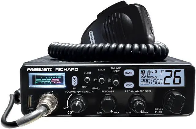 Alt view image 2 of 4 - President Electronics 10 Meter RF-Power S-Meter Radio RICHARD