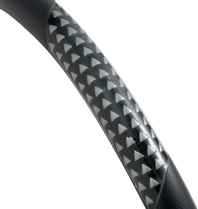 Alt view image 3 of 8 - RoadPro NUT_RPSW-3002 18" Comfort Grip Steering Wheel Cover Black RPSW-3002