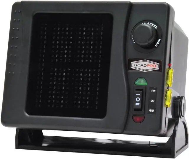 Alt view image 9 of 11 - Roadpro RPSL-681 12 Volt Direct Wire Ceramic Heater- Fan with Swivel Base