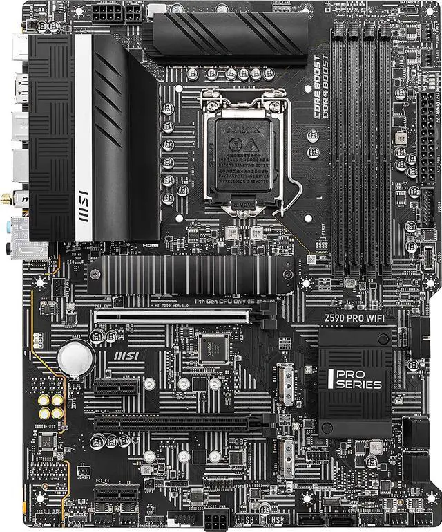 Alt view image 9 of 13 - MSI Z590 PRO WIFI LGA 1200 ATX Motherboard (3 x M.2 Slot, DDR4, PCIe 3.0)