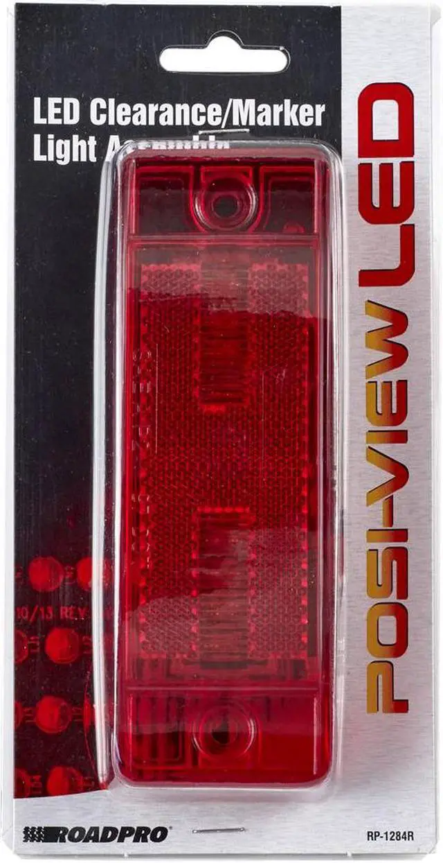 Alt view image 3 of 6 - RoadPro 6"x2" LED Light with Replaceable Lens, Red RP-1284R