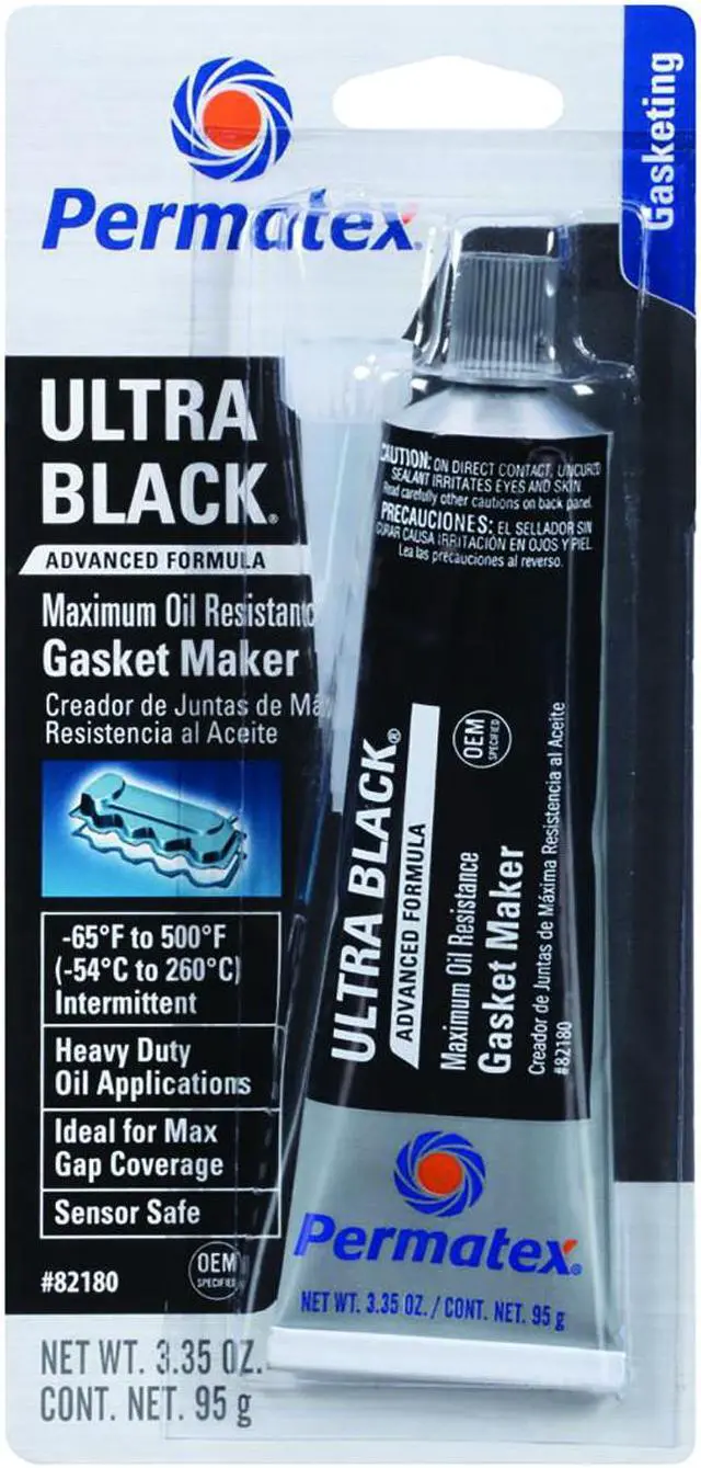 Alt view image 17 of 19 - Permatex 230-82180 Ultra Black Max Oil Resistant Gasket Maker 3.35