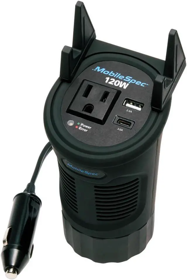 Alt view image 11 of 16 - MobileSpec MSI120C 120W Cup Power Inverter