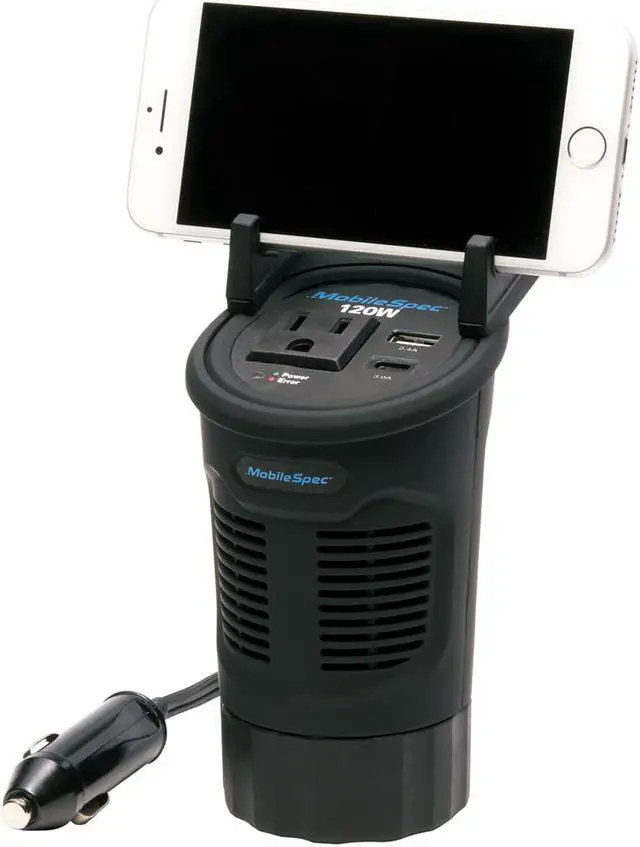 Alt view image 12 of 16 - MobileSpec MSI120C 120W Cup Power Inverter