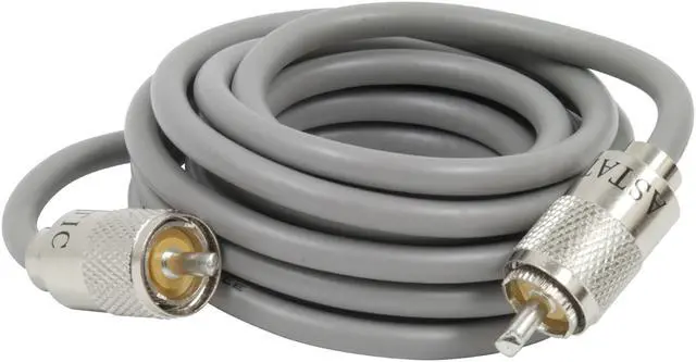 Alt view image 6 of 8 - ASTATIC TM 302-10274 9     RG8X CABLE WITH PL259 CONNECTORS  GREY  A8X9