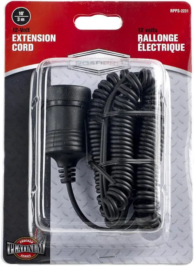 Alt view image 7 of 11 - Roadpro Cigarette Lighter Adapter, Coiled Cord 7" W x 1" D x 4" H  RPPS-2231