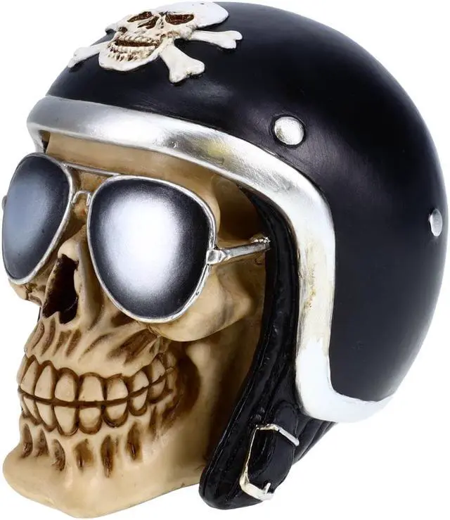 Alt view image 3 of 6 - Skull with Glasses and Helmet