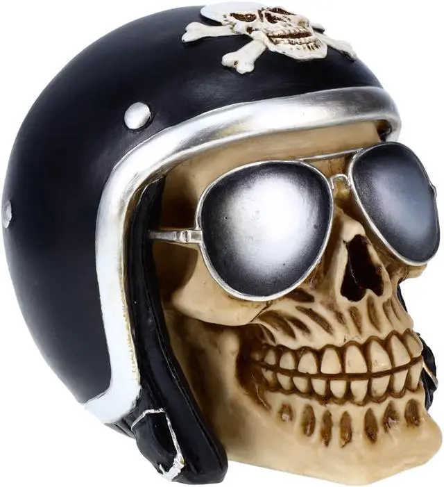 Alt view image 2 of 6 - Skull with Glasses and Helmet