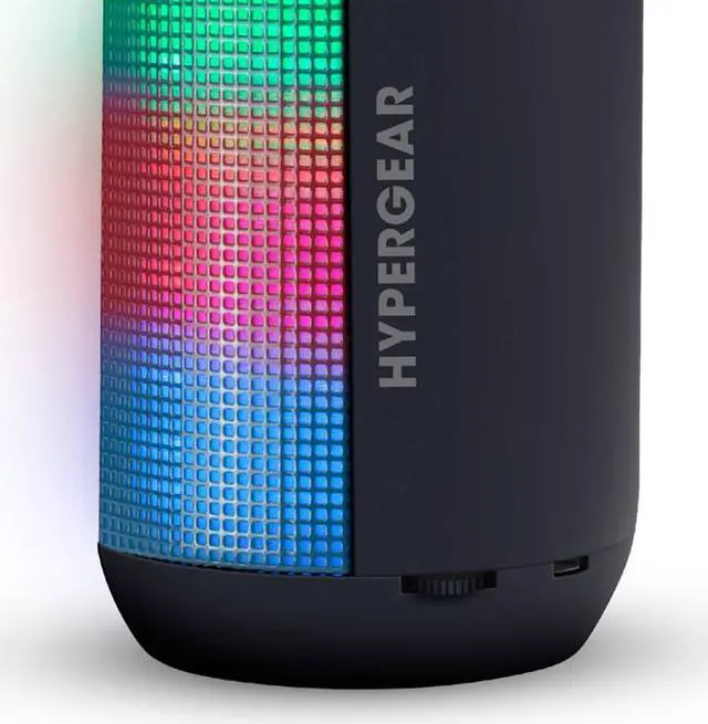 Alt view image 5 of 5 - HyperGear Rave Mini Wireless LED Speaker - Black