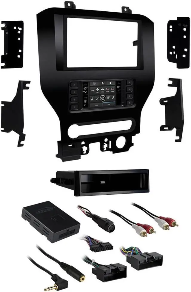 Alt view image 6 of 7 - metra 995838ch turbo touch premium dash kit with integrated touch screen for 2015up ford mustang with 4.2" screen, black