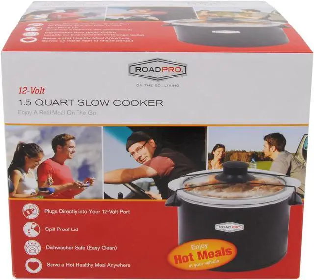 Alt view image 11 of 13 - 12-Volt 1.5 Quart Slow Cooker  Black
