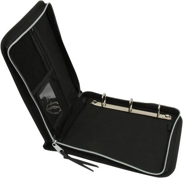 Alt view image 16 of 20 - RoadPro LB-001BK 3-Ring Binder for Loose-Leaf Log Sheets - Black Zippered 10.5 x 8.5