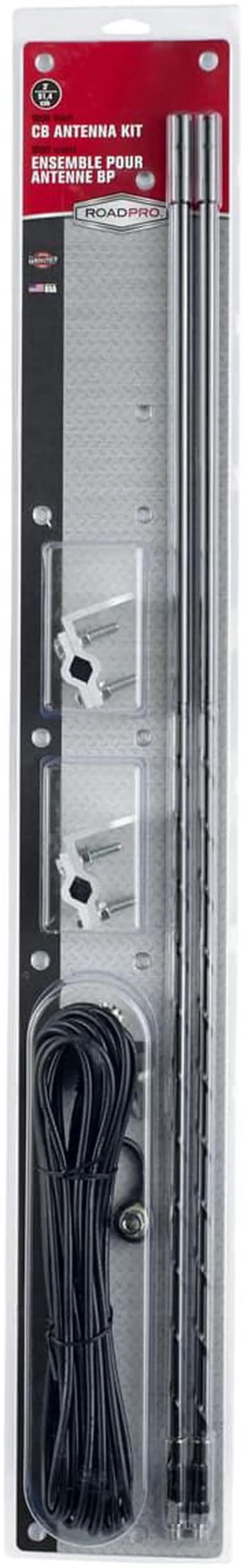 Alt view image 11 of 11 - ROADPRO R RPPS-23KB 3FT DUAL ANTENNA KIT  BLACK