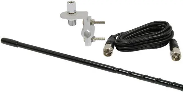 Alt view image 11 of 14 - ROADPRO R RP-84B 4     MIRROR MOUNT FIBERGLASS CB ANTENNA KIT  BLACK