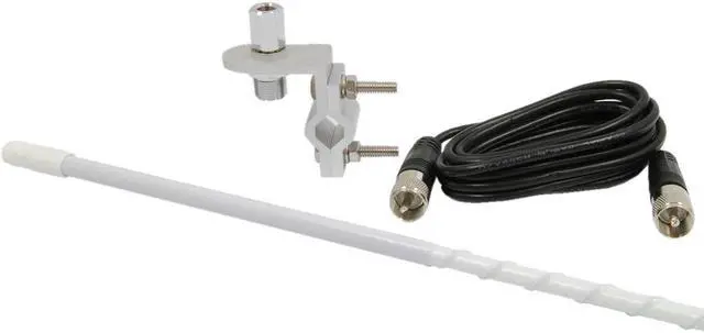 Alt view image 12 of 15 - ROADPRO R RP-83W 3     STANDARD SERIES MIRROR MOUNT FIBERGLASS CB ANTENNA KIT  WHITE