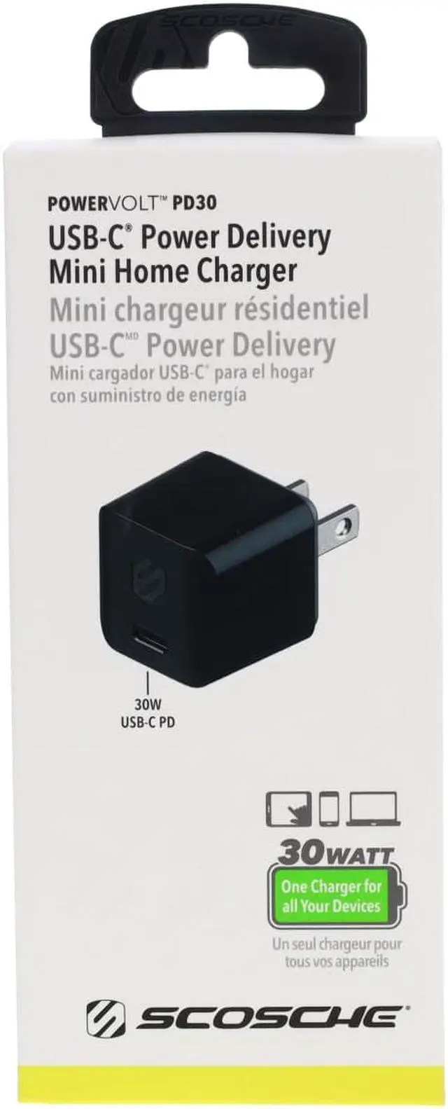 Alt view image 2 of 4 - PowerVolt 30W Mini Cube USBC Wall Chrger