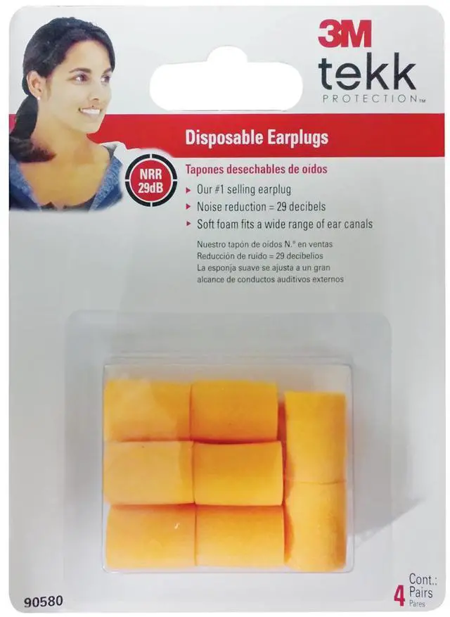Alt view image 10 of 10 - 3M 90580 Disposable Ear Plugs with Case - 4 Pair