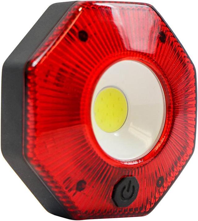 Battery Operated Emergency Lights for Car Truck Tractor Snow Plow Magnet  Mount 3 Watts LED Red Flashlight