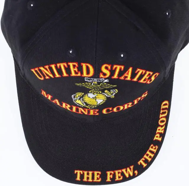 Alt view image 4 of 6 - The Few The Proud Marines Cap Black
