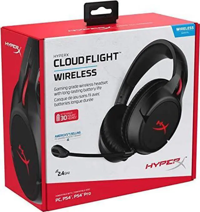 Alt view image 13 of 13 - HyperX HX-HSCF-BK/AM USB Connector Circumaural Cloud Flight Wireless Gaming Headset