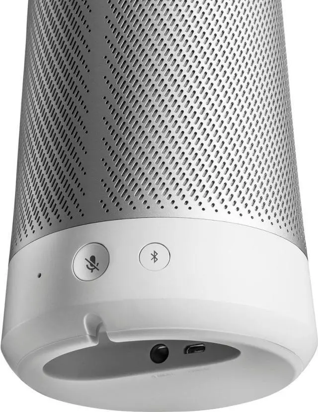Alt view image 17 of 18 - Harman Kardon INVOKE Voice-Activated Speaker with Cortana HKINVOKESILAM (Silver)