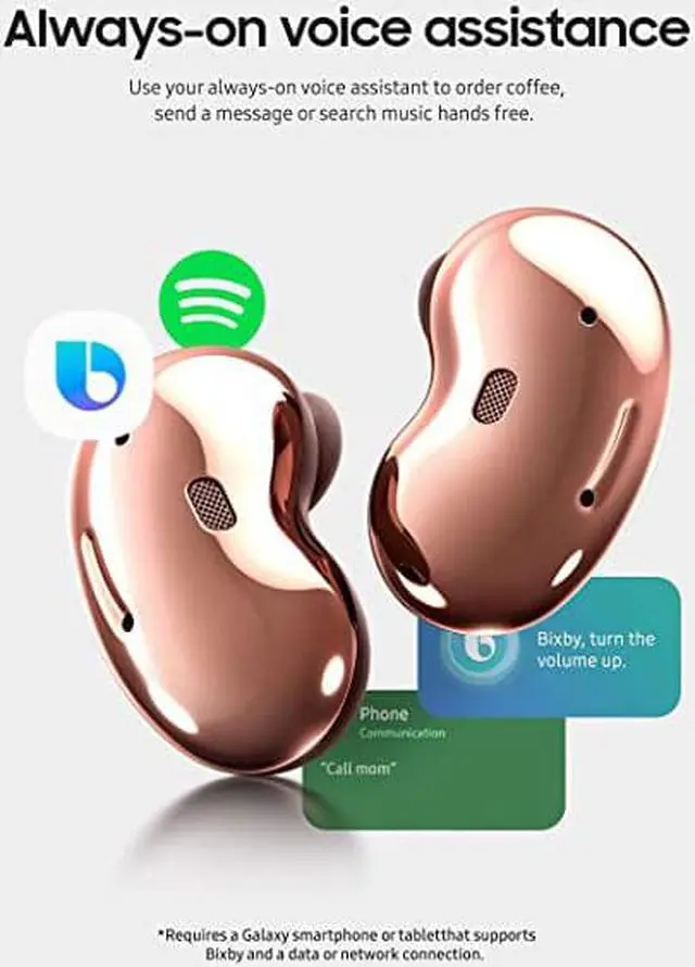 Alt view image 17 of 20 - samsung galaxy buds live, true wireless earbuds w/active noise cancelling (wireless charging case included), mystic bronze (us