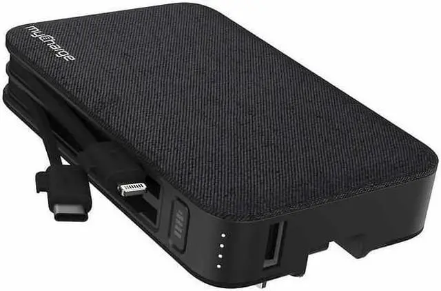 Alt view image 5 of 6 - myCharge Power Hub All-in-One Portable Charger 10000mah USB-A - USB-C - Lighting Cable