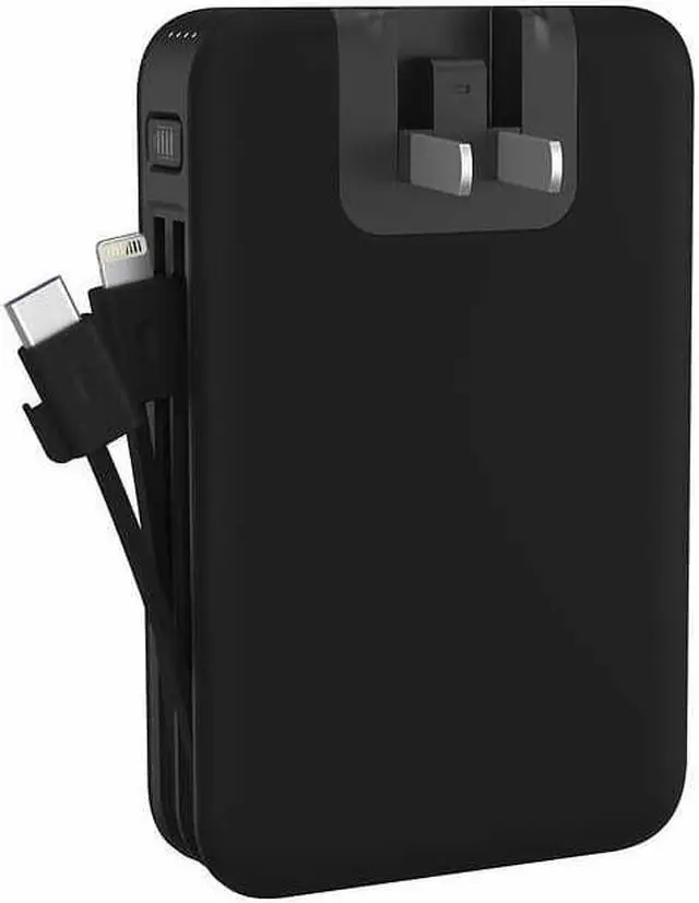 Alt view image 4 of 6 - myCharge Power Hub All-in-One Portable Charger 10000mah USB-A - USB-C - Lighting Cable