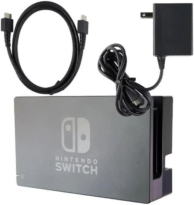Alt view image 5 of 5 - Nintendo Switch System Portable Game Play Console Grey Slide-In Dock Set