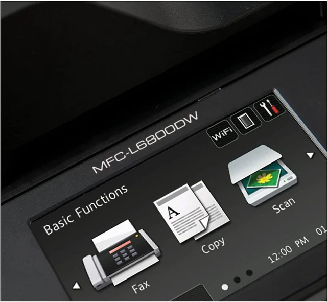 Alt view image 6 of 7 - Brother MFC-L6800DW Wireless Monochrome All-in-One Laser Printer, Copy/Fax/Print