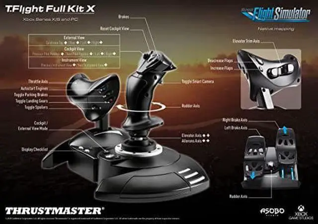Alt view image 4 of 12 - Thrustmaster T-Flight Full Kit (Compatible with XBOX Serie X/S, One, PC)