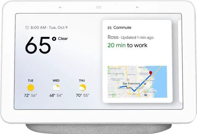 Alt view image 5 of 9 - Google Home Hub Smart Home Assistant - Chalk