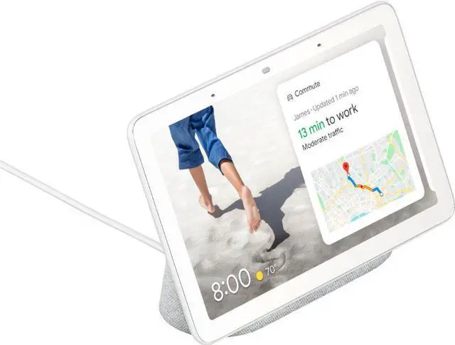 Alt view image 7 of 9 - Google Home Hub Smart Home Assistant - Chalk