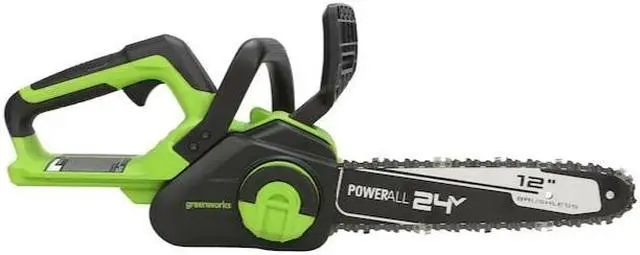 Alt view image 3 of 3 - Greenworks 24v Cordless Chain Saw Brushless Chainsaw 12" Guide Bar - CS24L00