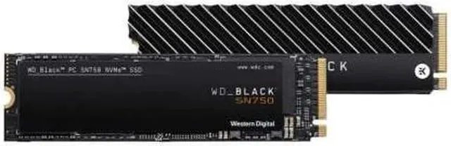 Alt view image 2 of 5 - Western Digital Black SN750 2TB SSD with Heatsink (WDS200T3XHC-00SJG0)