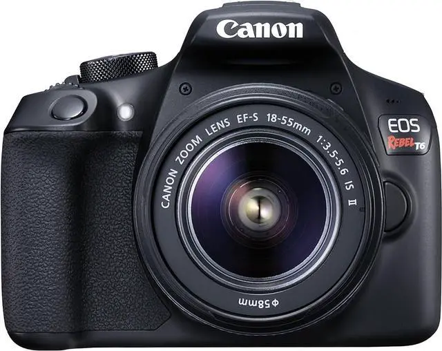 Alt view image 5 of 9 - Canon EOS Rebel T6 18 Megapixel Digital SLR Camera with Lens - 18 mm - 55 mm - 3" LCD - 16:9 - 3.1x Optical Zoom - TTL - 5184 x 3456 Image - 1920 x 1080 Video - HDMI - PictBridge - HD Movie Mode - ...