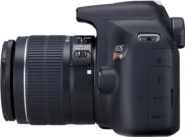 Alt view image 8 of 9 - Canon EOS Rebel T6 18 Megapixel Digital SLR Camera with Lens - 18 mm - 55 mm - 3" LCD - 16:9 - 3.1x Optical Zoom - TTL - 5184 x 3456 Image - 1920 x 1080 Video - HDMI - PictBridge - HD Movie Mode - ...