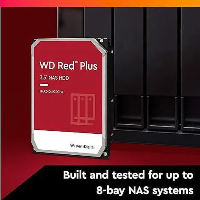 Alt view image 2 of 7 - Western Digital 4TB WD Red Plus NAS Internal HDD 5400 RPM SATA 6 3.5" -WD40EFPX