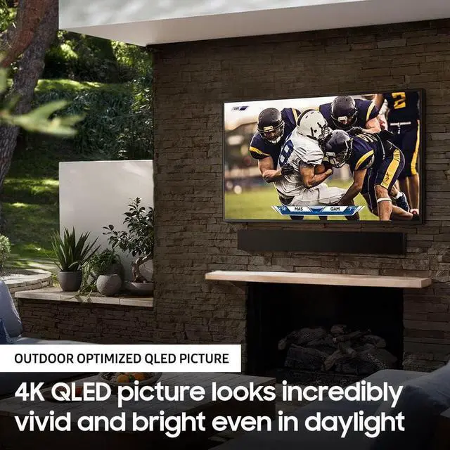 Alt view image 3 of 5 - Samsung QN65LST7TAF 65-Inch Class The Terrace 4K Ultra HD HDR QLED Smart TV - 3840 x 2160 - 240 MR - 16:9 - HDMI - Wi-Fi - Bluetooth - Alexa - Google Assistant - Titan Black